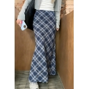 Street Style Girl's Plaid Pattern Summer Slim Fitted A-line Skirt