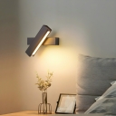 Modern 1-Light Hardwired Wall Sconce Black Metal with White Acrylic Shade