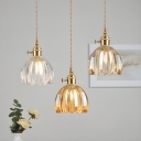 Modern Glass Pendant Light with Adjustable Hanging Length and Metal Canopy for Elegant Home Decor
