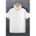 Street Style Men's Pure Color Short Sleeve Regular Fit Polo Shirt