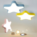 Star Shaped Close To Ceiling Light with White Acrylic Shade for Modern Home Decoration