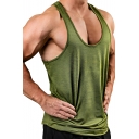 Trendy Boys Solid Color Round Neck Summer Sleeveless Fitness Tank