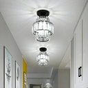 Crystal Geometric Semi-Flush LED/Incandescent/Fluorescent Mount Ceiling Light with Clear Shade Color