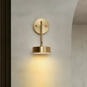 Elegant Gold 1-Light LED Wall Sconce with Acrylic Shade for Modern Décor