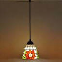 Tiffany Stained Glass Pendant Light with Adjustable Hanging Length for Real Home Use