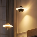 Modern Stone Pendant Light with 2 LED Bulbs and Acrylic Shade for Stylish Home Decor