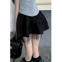 Fashionable Girl's Whole Color Sexy Slim Fitted A-line Skirt