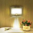 Rechargeable Silver Aluminum Modern LED Wall Lamp with Charging Port