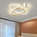Modern Acrylic LED Bulb Flush Mount Ceiling Light with Clear Shade