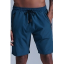 Street Style Men's Pure Color Summer Drawstring Work Out Short