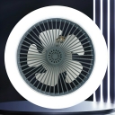 Remote Control Modern Ceiling Fan  White Plastic Blades