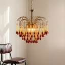 Modern Pendant Light with Adjustable Hanging Length and Clear Glass Shade