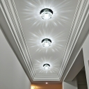 Elegant Crystal Flush Mount Ceiling Light with Clear Shades for Modern Home