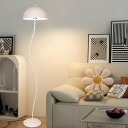 Contemporary Metal Dome Floor Lamp with Foot Switch and LED Light