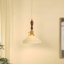 Modern White Ceramic Pendant with Adjustable Hanging Length for 35-40 Women in the American Market