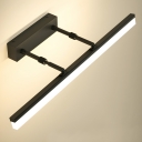 Sleek Black Metal Linear LED Vanity Light for Modern Living Spaces