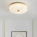 Modern Classic 2-Light Flush Mount Ceiling Light with Frosted Glass Shade