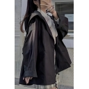 Fancy Girl's Simple Pure Color Hooded Long Sleeve Street Looks Coats