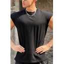 Street Style Men's Solid Color Waistcoat Loose and Casual Tank