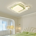 White LED Third Gear Modern Flush Mount Ceiling Light with Metal Fixture