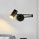 Modern Swing Arm Wall Sconce with Rocker Switch, Hardwired, Assembly Required