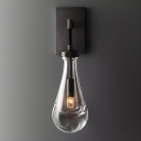 Elegant Crystal-Adorned Modern 1-Light Wall Sconce with Clear Shade