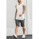 Street Style Men's Solid Color Breathable Quick Drying Sleeveless Tank