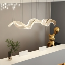 Modern Clear-Color Acrylic Linear Island Light with Adjustable Hanging Length - LED Bulbs Included