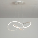 Minimalist Metal LED Chandelier with Adjustable Hanging Length