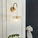 Modern LED Wall Sconce with White Glass Shade for Residential Use
