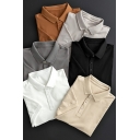Trendy Men's Solid Color Cotton Half Sleeve Regular Fit Polo Shirt
