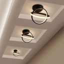 Flower Petal Semi-Flush Mount Modern LED Ceiling Light with Acrylic Shade for Residential Use