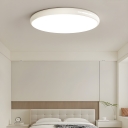 White Modern LED Flush Mount Ceiling Light with Ambience Ambient Light Direction