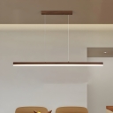 Modern Wooden Island Pendant Light with Adjustable Hanging Length