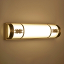Modern Metal LED Wall Lamp with Glass Shade, Perfect for Residential Use