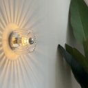 Minimalist Modern Metal 1-Light Wall Sconce with Warm Glass Shade