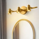 Elegant Gold Vanity Light Fixture with Integrated LED and Modern Metal Design