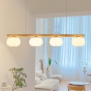 Contemporary Island Light with Adjustable Hanging Length and Glass Shade