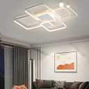 Modern LED Bulbs Close To Ceiling Light with Acrylic Shade for Residential Use