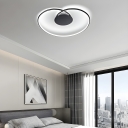 Modern Silica Gel Semi-Flush Mount Ceiling Light with LED Bulbs for Residential Use