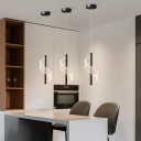 Modern Metal Pendant Light with Acrylic Shade and LED for Residential Use