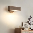 Modern Wood LED Wall Lamp with Dimming and Plastic Ambient Shade