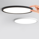 Modern Acrylic LED Bulb Single-Light Flush Mount Ceiling Light with White Shade