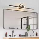 Modern Black Vanity Light with Integrated LED and Silica Gel Shade