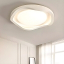 Modern Metal LED Bulb Flush Mount Close To Ceiling Light with Acrylic Shade