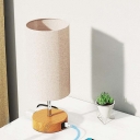 Rechargeable Wood Table Lamp with Touch Switch, Natural Base and Ambient White Shade