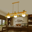 Contemporary Yellow Island Pendant with Adjustable Hanging Length