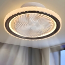Stunning Modern Ceiling Fan with Dimmable Warm/White/Neutral Light, Metal Finish and Remote Control