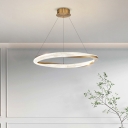 Modern LED Chandelier with Acrylic Shade and Adjustable Length, Ideal for Residential Use