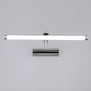 Modern Steel LED Vanity Light with Straight Design for Ambiance and Easy Hardwired Installation